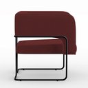 Ver imagem 7 de Kit 02 Poltronas Decorativas Scarlett D02 Base de Aço Preto Veludo Marsala C-278 - Lyam Decor