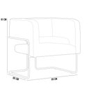 Ver imagem 5 de Kit 02 Poltronas Decorativas Scarlett D02 Base de Aço Preto Veludo Marsala C-278 - Lyam Decor