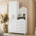 Ver imagem 3 de Cômoda Capri Multiuso 2 Portas 4 Gavetas com Espelho New Albatroz