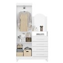 Ver imagem 5 de Cômoda Capri Multiuso 2 Portas 4 Gavetas com Espelho New Albatroz