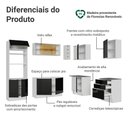 Ver imagem 4 de Armário de Cozinha Completa de Canto 399 Cm Branco/pretolux Madesa 01