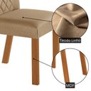 Ver imagem 5 de Mesa de Jantar Carolina 180cm Tp MDF Vidro Canto Copo Base Detalhe Off White com 6 Cadeiras Milena