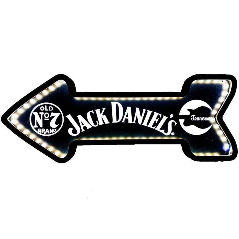 Placa Decorativa Mdf Com Led Seta Retrô Jack Daniels - 1