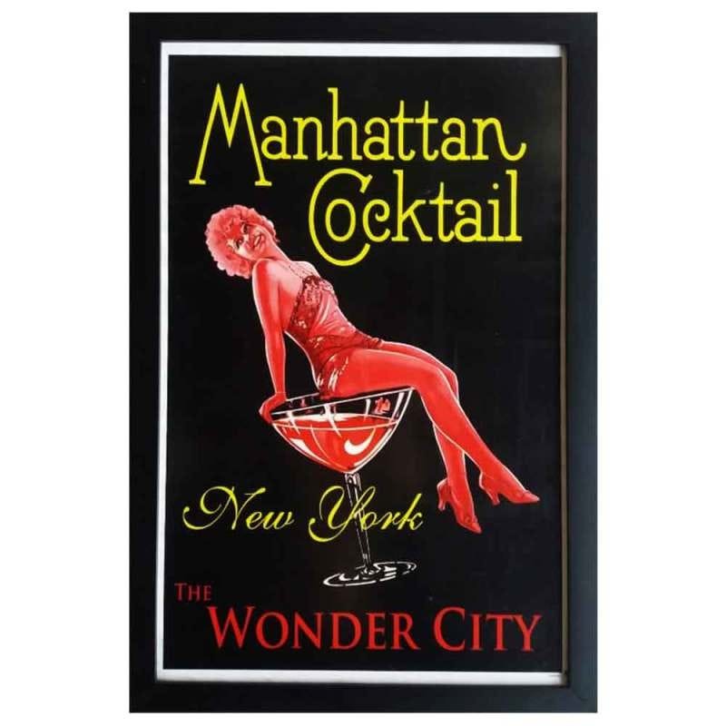 Quadro Vidro Manhattan Cocktail - 1