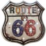 Placa Luminosa À Pilha Retrô Route Us 66 - 2
