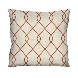 Capa de Almofada Decorativa Abstrata Ocre para Sofá 100% Algodão - 45x45cm