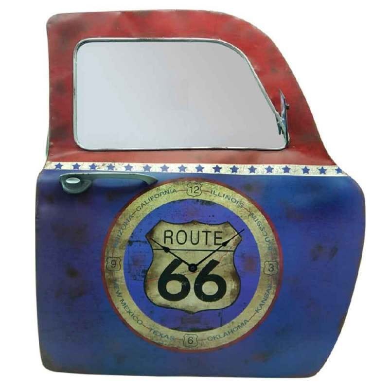 Porta De Carro Decorativa Route 66 Com Relógio - 1
