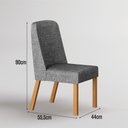 Ver imagem 5 de Conjunto Sala de Jantar Ísis 2,00m com 6 Cadeiras Tampo Orgânico Off White c/ Vidro Cinamomo/Linho C