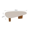 Ver imagem 4 de Conjunto Sala de Jantar Ísis 2,00m com 6 Cadeiras Tampo Orgânico Off White c/ Vidro Cinamomo/Linho C