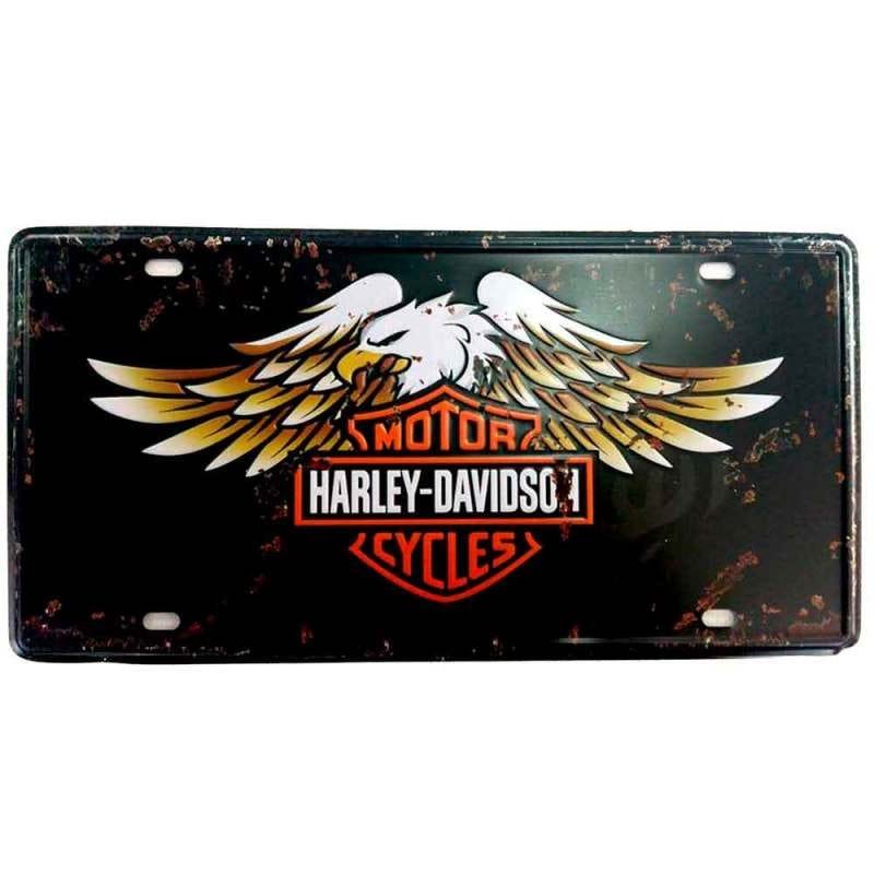 Placa De Carro Harley Davidson Aguia - 1