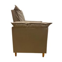 Poltrona Amamentação + Puff Luana Pés Madeira Suede:cappuccino - 4