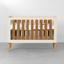 Ver imagem 2 de Berço Mini Cama Noah com Pés Retrô Mel - Areia e Savana Abra Cadabra