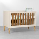 Ver imagem 1 de Berço Mini Cama Noah com Pés Retrô Mel - Areia e Savana Abra Cadabra