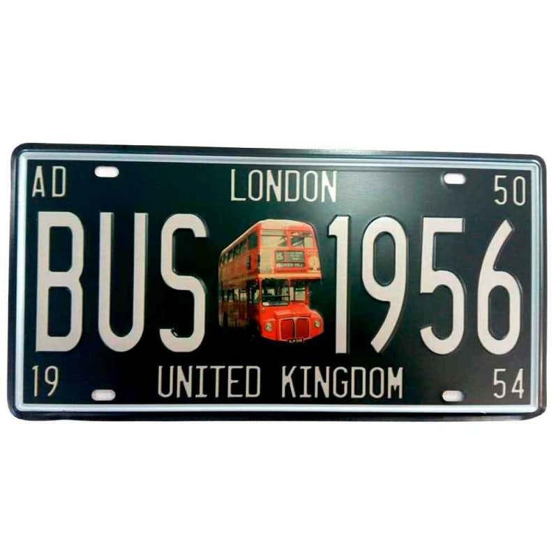 Placa De Carro London Bus - 1