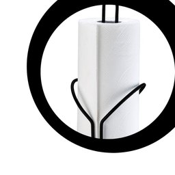 Porta Papel Toalha Suporte para Rolo Preto Attuale Future - 3