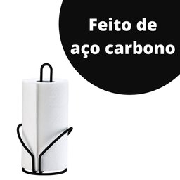 Porta Papel Toalha Suporte para Rolo Preto Attuale Future - 5