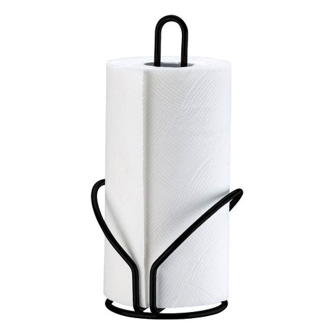 Porta Papel Toalha Suporte para Rolo Preto Attuale Future