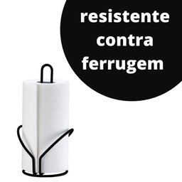 Porta Papel Toalha Suporte para Rolo Preto Attuale Future - 2