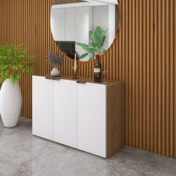 Buffet Aparador Encanto 3 Portas Cor Mel - 1
