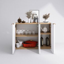 Buffet Aparador Encanto 3 Portas Cor Mel - 3