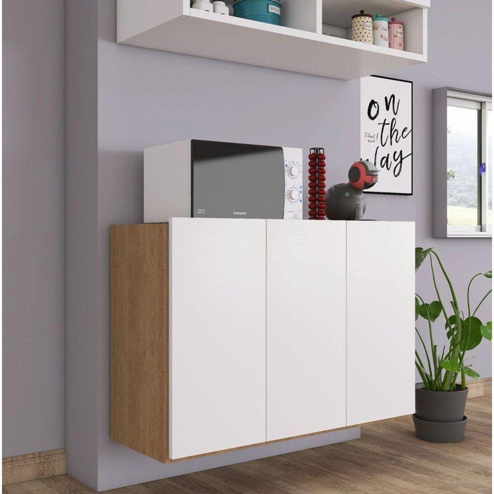 Buffet Aparador Encanto 3 Portas Cor Mel - 6
