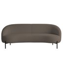 Ver imagem 5 de Sofá Curvo Porto 03 Lugares 180cm Pés Preto Bouclé Marrom - Nexta Casa