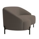 Ver imagem 6 de Sofá Curvo Porto 03 Lugares 180cm Pés Preto Bouclé Marrom - Nexta Casa