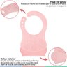 Babador Silicone Para Bebê +3 Meses Impermeável com Bolso Coletor de Migalhas Buba - Rosa - 3
