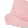 Babador Silicone Para Bebê +3 Meses Impermeável com Bolso Coletor de Migalhas Buba - Rosa - 6