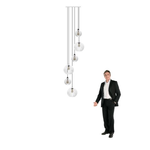 Lustre Pendente para Sala Pé Direito Alto 5m Mbm - Branco