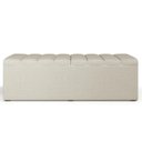 Ver imagem 5 de Calçadeira Recamier Baú para Cama de Casal King Dália 195x50 Cm W01 Linho Champagne - Lyam