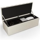 Ver imagem 2 de Calçadeira Recamier Baú para Cama de Casal King Dália 195x50 Cm W01 Linho Champagne - Lyam