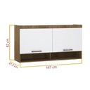 Ver imagem 3 de Guarda Roupa Dormitório Modulado Paris Módulo Ponte Aéreo Casal Queen 1,58m - Luciane 334:Avelã e Br