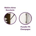 Ver imagem 4 de Guarda Roupa Dormitório Modulado Paris Módulo Ponte Aéreo Casal Queen 1,58m - Luciane 334:Avelã e Br