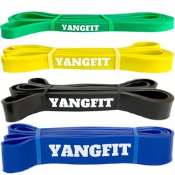 Kit Super Band 4 Intensidades Elásticos Para Treino Yangfit - 1