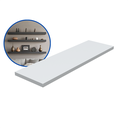 Ver imagem 2 de 1 Prateleira Branca 50X15 Com Suporte Flutuante Mdf Organizadora Decoração Cozinha Quarto Banheiro