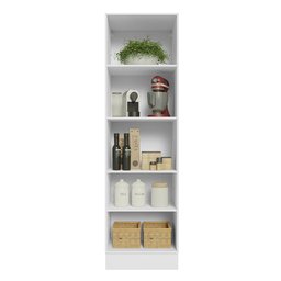 Paneleiro Armário de Cozinha 100% MDF 60 cm com Nichos Abertos Branco Acordes Madesa - 4 Paneleiro Armário de Cozinha 100% MDF 60 cm com Nichos Abertos Branco Acordes Madesa - 4