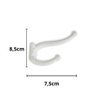 Cabide Gancho Duplo Grande Branco Ref. 4102 - Loth - 2