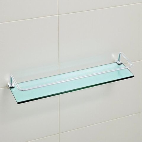 Suporte Porta Shampoo Prateleira de Vidro