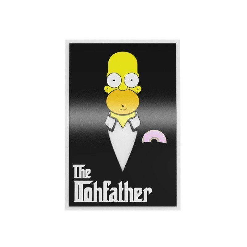 Quadro Homer Simpsons - The Dohfather - 1