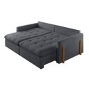 Ver imagem 6 de Sofá Cama 3 Lugares Retrátil Reclinável 220cm Veludo com Molas Ensacadas Atena Yescasa