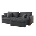 Ver imagem 2 de Sofá Cama 3 Lugares Retrátil Reclinável 220cm Veludo com Molas Ensacadas Atena Yescasa