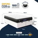 Ver imagem 3 de Cama Box Baú com Colchão Gazin de Espuma D28 Pillow Top Ortoblack Queen 158cm