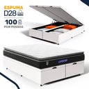 Ver imagem 2 de Cama Box Baú com Colchão Gazin de Espuma D28 Pillow Top Ortoblack Queen 158cm