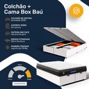 Ver imagem 4 de Cama Box Baú com Colchão Gazin de Espuma D28 Pillow Top Ortoblack Queen 158cm