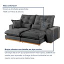 Ver mais imagens de Sofa Retratil e Reclinavel Milano 250cm Kc Rei de Casa Veludo Cinza