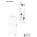 Ver imagem 4 de Guarda-roupa Infantil 62cm 2 Portas com Vidro e 2 Gavetas Fofura Multimóveis Mp4481 Branco/off