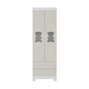 Ver imagem 7 de Guarda-roupa Infantil 62cm 2 Portas com Vidro e 2 Gavetas Fofura Multimóveis Mp4481 Branco/off
