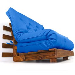 Sofá Cama Casal Futon Tokio Madeira Maciça Cor Imbuia - 1 Sofá Cama Casal Futon Tokio Madeira Maciça Cor Imbuia - 1