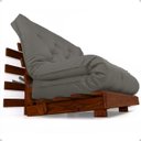 Ver imagem 1 de Sofá Cama Casal Futon Tokio Madeira Maciça Cor Imbuia